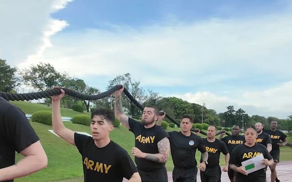 USARJ Soldiers Weather ‘No One Left Behind’ Fitness Challenge
