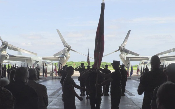 Col. Daniel Schierling relinquishes command of VMM-262 to Lt. Col. Derick E. Staffenson
