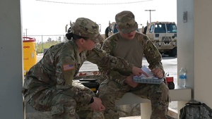 9th MSC help prepare for water and shelter distribution for the Saipan community