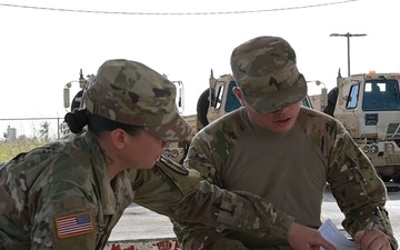 9th MSC help prepare for water and shelter distribution for the Saipan community