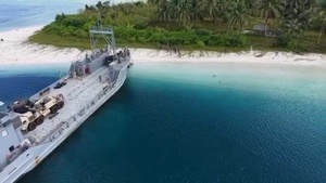 U.S. Army Watercraft supporting HIMARS Live Fire