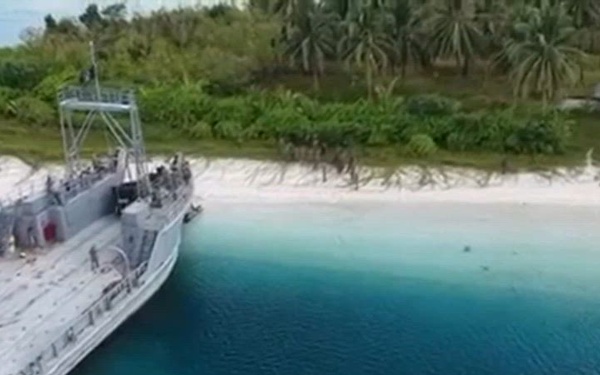U.S. Army Watercraft supporting HIMARS Live Fire