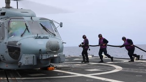 USS Mustin conducts flight operations