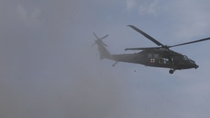 Loading a Casualty on a Helicopter