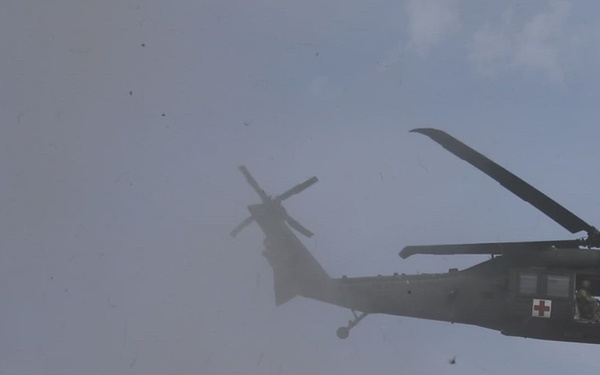 Loading a Casualty on a Helicopter