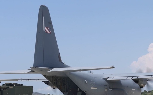 Balikatan 2026 B-Roll: 25 ID U.S. Soldiers offload an M119 Howitzer and HIMARS in the Philippines