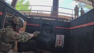 Dogface Soldiers conduct shoot house training with  military working dogs