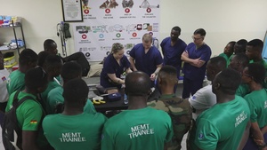B-Roll: US teach basic life support to Ghana EMT trainees during AL26