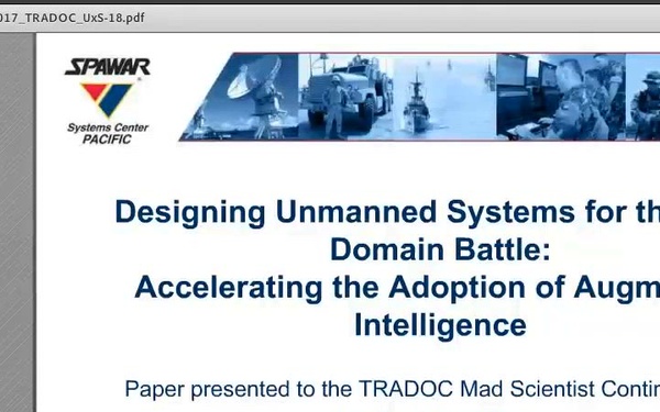 Mad Scientist Speaker Series: Designing Unmanned Systems For the Multi-Domain Battle