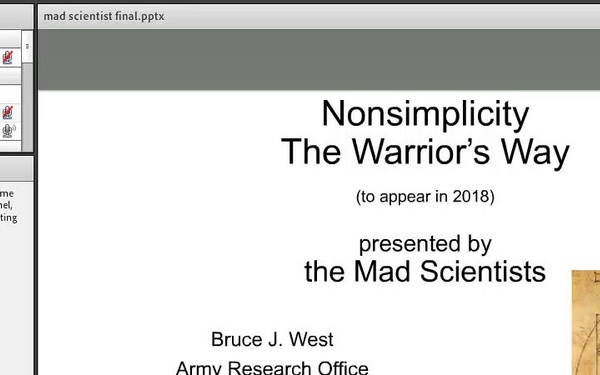 Mad Scientist Speaker Series: Non-simplicity- The Warriors Way
