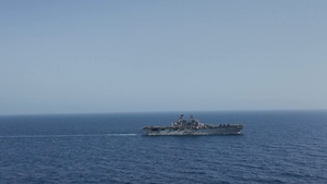 USS Tripoli (LHA 7) Sails in the Arabian Sea