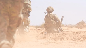 B-Roll: Sky Soldiers participating in African Lion 26 counterattack lane validate emerging breach tactics with robotic systems
