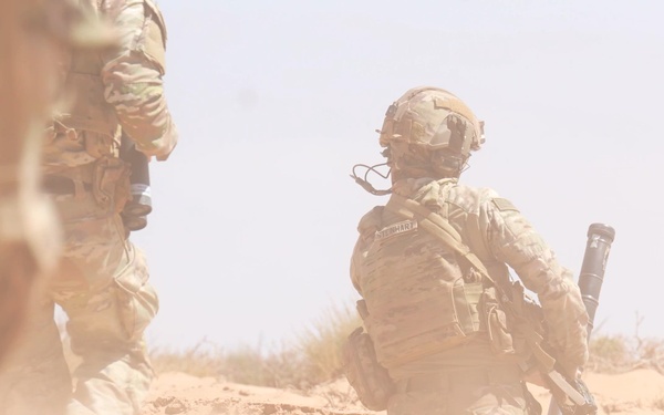 B-Roll: Sky Soldiers participating in African Lion 26 counterattack lane validate emerging breach tactics with robotic systems