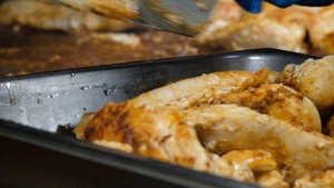 USS Nimitz Sailors Prepare Lunch