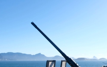 Nimitz Anchors in Brazil