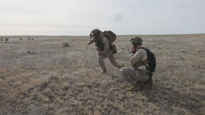 B-Roll: Marines coordinate close air support during Exercise Garnet Rattler