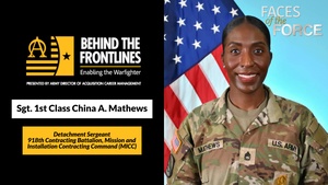 Faces of the Force: Sgt. 1st Class China A. Mathews, MICC