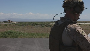 B-Roll: Marines coordinate simulated MV-22B Osprey CASEVAC