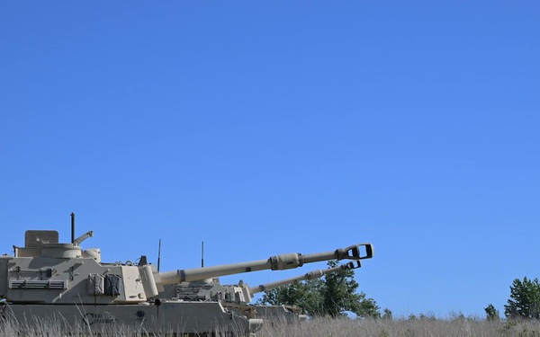 142nd Field Artillery Brigade Conducts Live Fire At Fort Chaffee