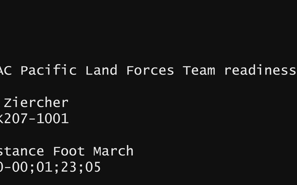 Unknown Distance Foot March