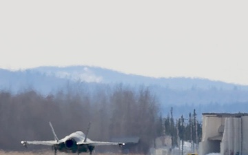 U.S. service members participate in flight operations during exercise Red Flag-Alaska