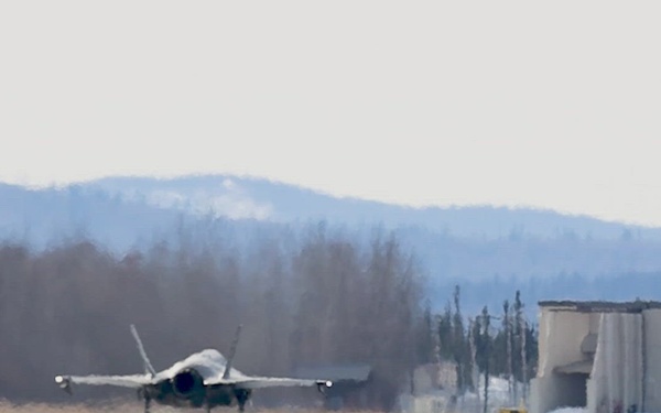 U.S. service members participate in flight operations during exercise Red Flag-Alaska