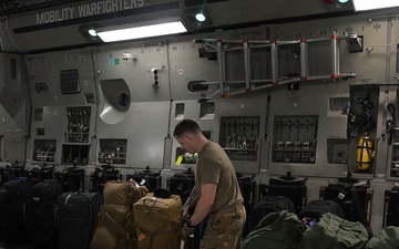 C-17 Globemaster III performs cargo operations in the U.S. Central Command area of responsibility