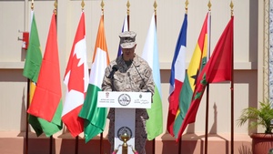 B-roll: US service members participate in inaugural multinational drone academics graduation ceremony during African Lion 26