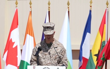 B-roll: US service members participate in inaugural multinational drone academics graduation ceremony during African Lion 26