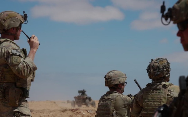 B-roll: Sky Soldiers participating in African Lion 26 counterattack lane validate emerging breach tactics with robotic systems