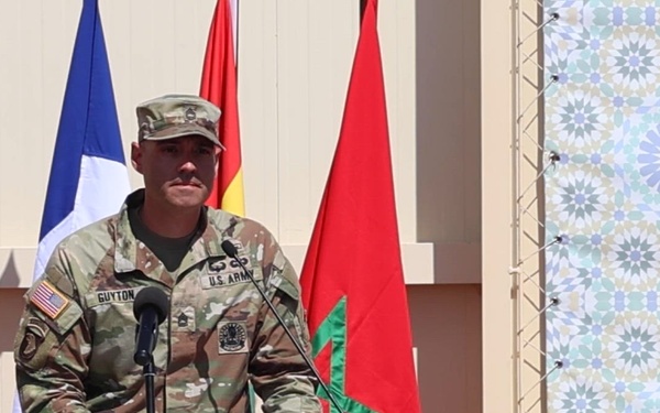 B-roll: US Army Sgt 1st Class Derrick Guyton shares inaugural African Lion 26 drone academics graduation ceremony remarks