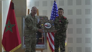 B-roll: Distinguished visitors exchange gifts during African Lion 26