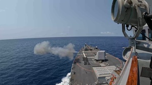 USS Mustin Conducts Live-Fire Exercise