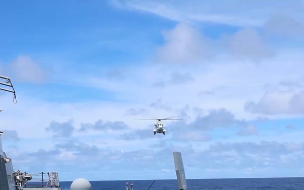 USS Mustin Conducts Replenishment-at-Sea