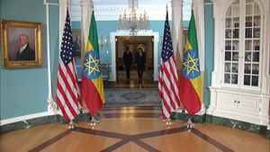 Secretary of State Marco Rubio meets with Ethiopian Foreign Minister Gedion Timotheos