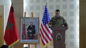 B-roll: US Air Force Gen. Dagvin R.M. Anderson shares remarks during the African Lion 26