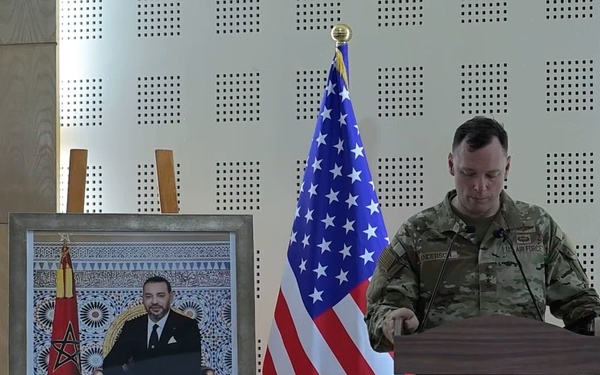 B-roll: US Air Force Gen. Dagvin R.M. Anderson shares remarks during the African Lion 26