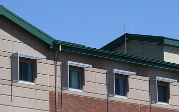 Exterior video of War Fighter Road Barracks, Ft Carson, Colo.
