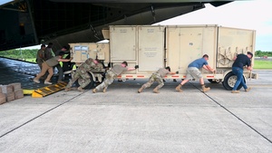 346th AEW Airmen load cargo into C-5 Galaxy