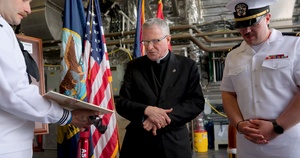 Archbishop Blesses Future USS Cleveland