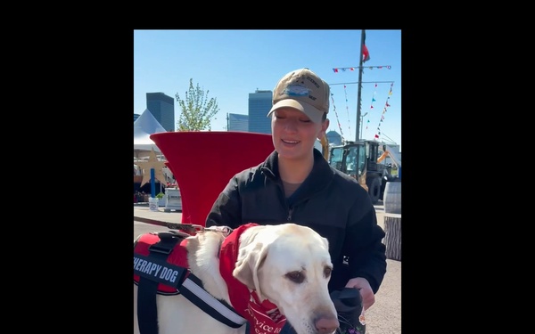 Therapy Dogs Visit Future USS Cleveland During Commissioning Week