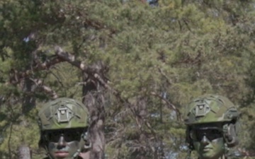U.S. Marines, Swedish Soldier call for fire from Finnish F-18s