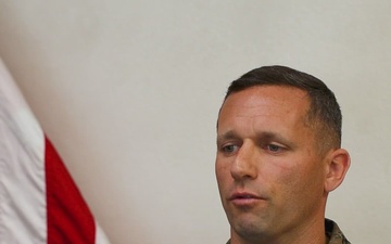U.S. Marine Corps Sgt. Maj. Joseph Redman speaks on exercise Red Flag-Alaska