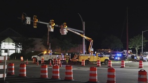 Crews progress construction operations supporting Deep Creek Bridge traffic shift