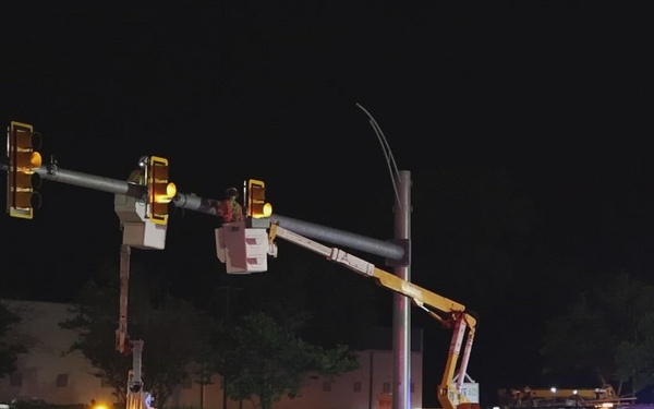 Crews progress construction operations supporting Deep Creek Bridge traffic shift