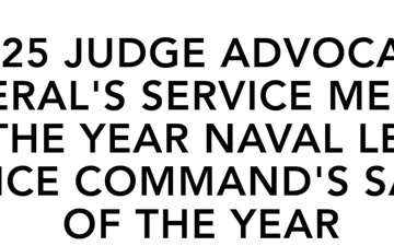 2025 Navy Judge Advocate General’s Service Member of the Year and Naval Legal Service Command’s Sailor of the Year