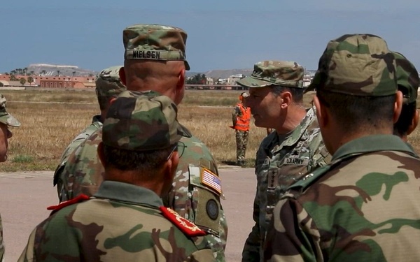 B-roll: USAREUR-AF commander arrives to African Lion 26
