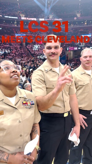 Cavaliers Recognize Future USS Cleveland Sailors