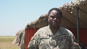 B-roll: Interview: US Air Force Master Sgt. Markis McCollum discusses African Lion 26 Joint Precision Airdrop System training
