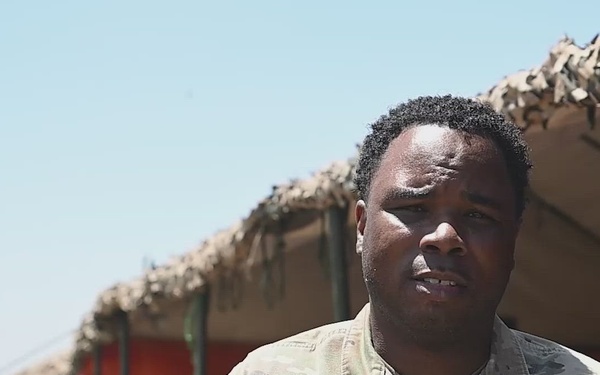 B-roll: Interview: US Air Force Master Sgt. Markis McCollum discusses African Lion 26 Joint Precision Airdrop System training